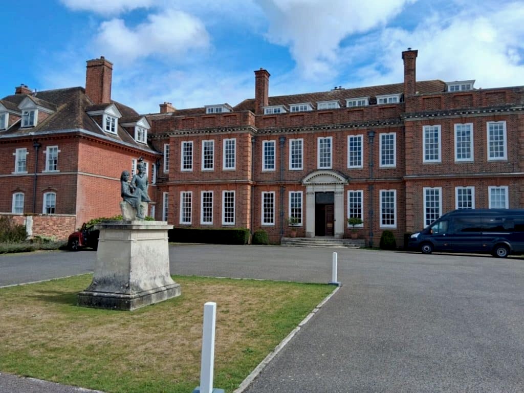 Front of the red-brick main house at ILH Walhampton Summer School