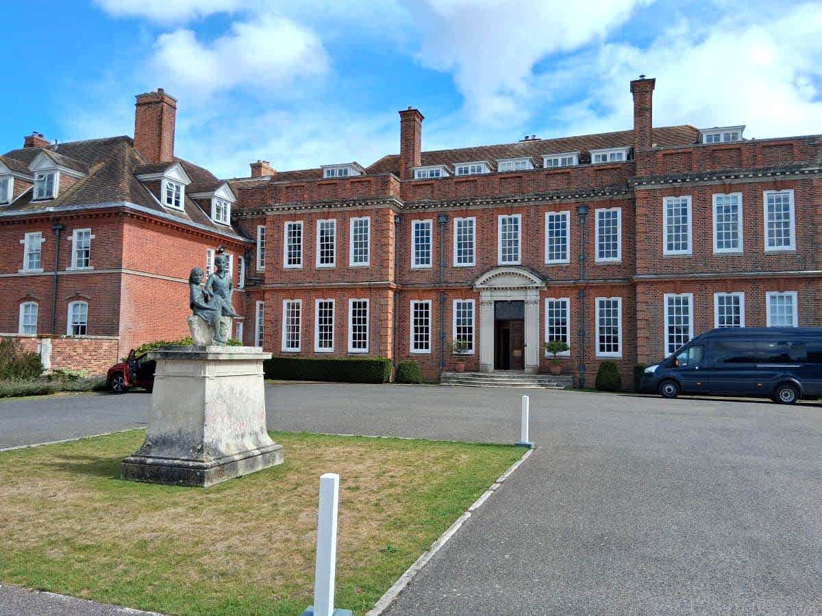 Front of the red-brick main house at ILH Walhampton Summer School